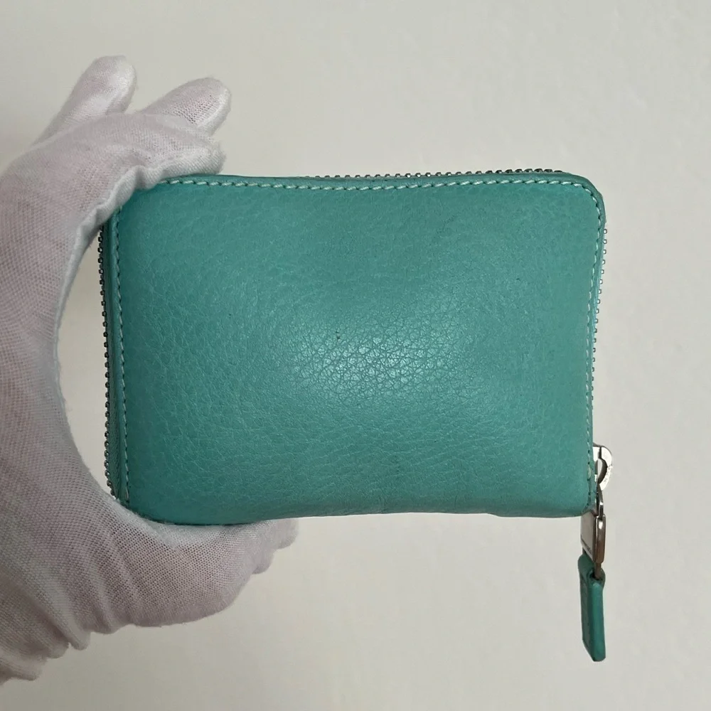 TIFFANY & Co. blue zip around wallet Italy